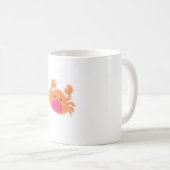 Orange Cartoon Crab Kaffeetasse (VorderseiteRechts)