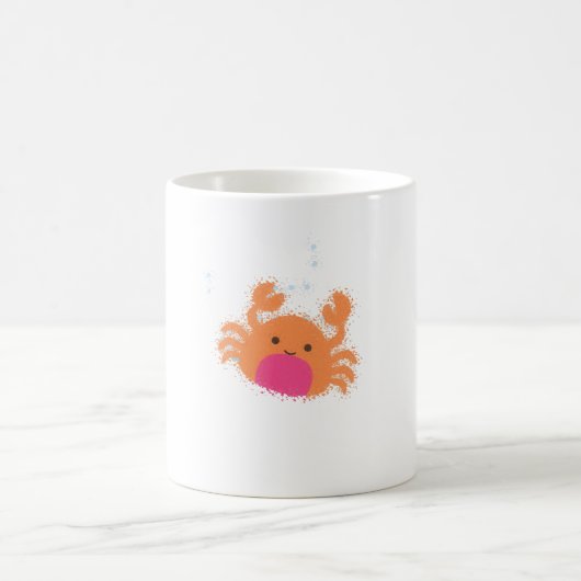 Orange Cartoon Crab Kaffeetasse (Mittel)