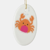 Orange Cartoon Crab Keramikornament (Rechts)