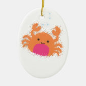Orange Cartoon Crab Keramikornament (Vorne)