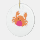 Orange Cartoon Crab Keramikornament (Links)