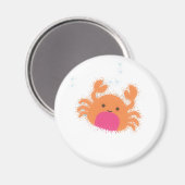 Orange Cartoon Crab Magnet (Vorderseite/Rückseite)
