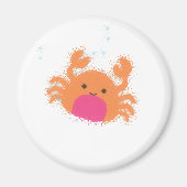 Orange Cartoon Crab Magnet (Vorne)