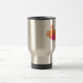 Orange Cartoon Crab Reisebecher (Mittel)