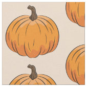 Orange Cartoon Pumpkin Illustration Stoff (Nahaufnahme)