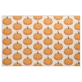 Orange Cartoon Pumpkin Illustration Stoff (Fat Quarter (45,7 x 55,9 cm))