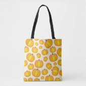 Orange Cartoon Pumpkin Pattern Tasche (Vorderseite)