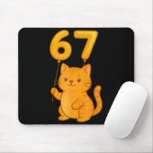 Orange Cat 67 Meme Six Seven Balloon Funny Gen Alp Mousepad (Mit Mouse)
