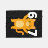 Orange Cat 67 Meme Six Seven Funny Cat Lover Fleecedecke (Vorderseite (Horizontal))