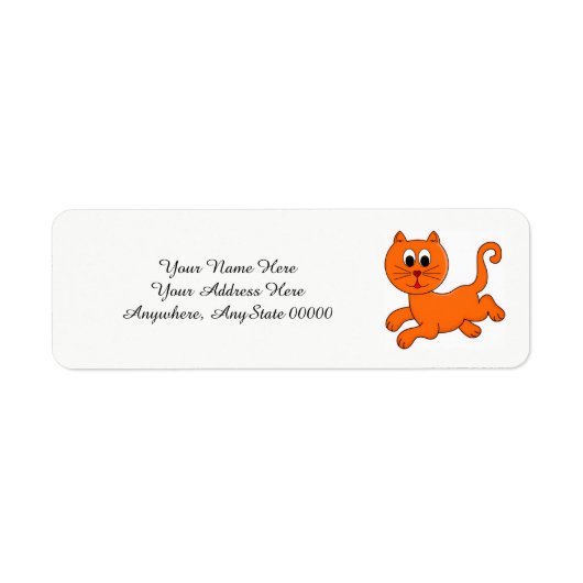 Orange Cat Address Labels (Vorne)