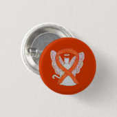 Orange Cat Angel Awareness Ribbon Custom Art Butto Button (Vorne & Hinten)