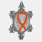 Orange Cat Awareness Ribbon Angel Ornament (Links)