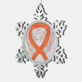 Orange Cat Awareness Ribbon Angel Ornament (Rechts)