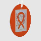 Orange Cat Awareness Ribbon Angel Ornamente (Vorderseite)