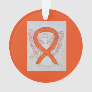 Orange Cat Awareness Ribbon Angel Ornamente