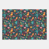 Orange Cat Botanical Geschenkpapier Set (Vorderseite)