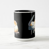 Orange Cat Classic Jazz Piano Keyboard Player Tasse (Zentrum)