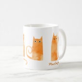 Orange Cat Coffee Tasse (VorderseiteRechts)