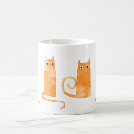 Orange Cat Coffee Tasse (Mittel)
