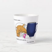 Orange Cat Coffee Tasse Blue (Vorderseite)