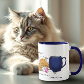 Orange Cat Coffee Tasse Blue