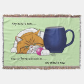 Orange Cat Coffee Tasse Blue Decke (Vorderseite)