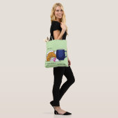 Orange Cat Coffee Tasse Blue Tasche (Am Model)