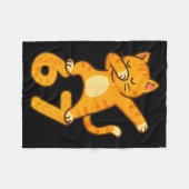Orange Cat Dabbing Funny 67 Six Seven Meme Fleecedecke (Vorderseite (Horizontal))