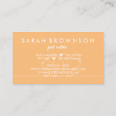 Orange Cat Dog Paw Loyalty Discount Design Visitenkarte (Rückseite)