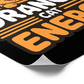 Orange Cat Energy Poster (Ecke)