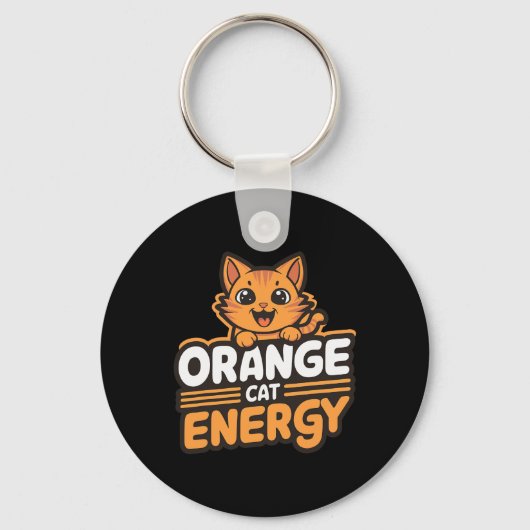 Orange Cat Energy Schlüsselanhänger (Vorderseite)