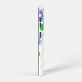 Orange Cat Floral Samsung Galaxy Case – White Samsung Galaxy Hülle (Rechte Seite)