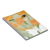 Orange Cat Foliage Peeper Notizblock (Rechte Seite)