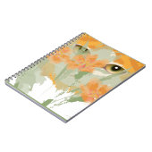 Orange Cat Foliage Peeper Notizblock (Linke Seite)