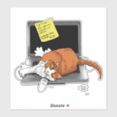 Orange Cat Funny Laptop Aufkleber (Blatt)