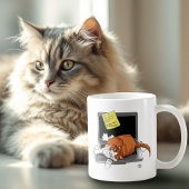 Orange Cat Funny Laptop Kaffeetasse