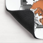 Orange Cat Funny Laptop Mousepad (Ecke)
