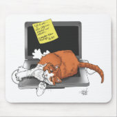 Orange Cat Funny Laptop Mousepad (Vorne)