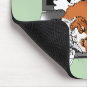 Orange Cat Funny Laptop Mousepad (Ecke)