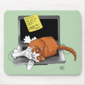 Orange Cat Funny Laptop Mousepad (Vorne)