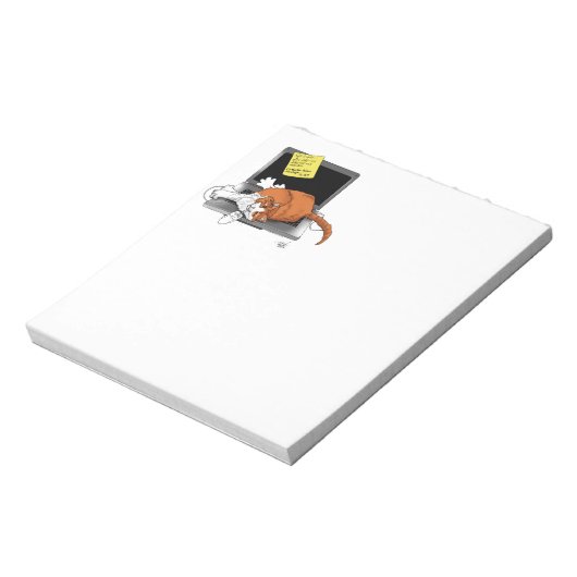 Orange Cat Funny Laptop Notizblock (Rotiert)