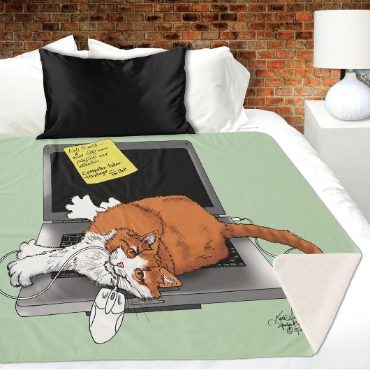 Orange Cat Funny Laptop Sherpadecke