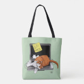 Orange Cat Funny Laptop Tasche (Rückseite)
