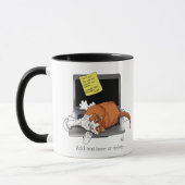 Orange Cat Funny Laptop Tasse (Links)