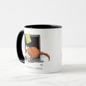 Orange Cat Funny Laptop Tasse (Vorderseite Links)
