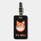 Orange cat gepäckanhänger (Vorderseite vertikal)