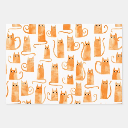 Orange Cat Geschenkpapier Set (Vorderseite 2)