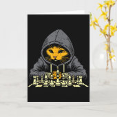 Orange Cat Hoodie Playing Chess Game Cool Women Me Karte (Gelbe Blume)
