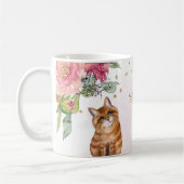 Orange Cat Illustration anpassbar Kaffeetasse (Links)