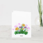 Orange Cat in the Flower Patch Karte (Rückseite)